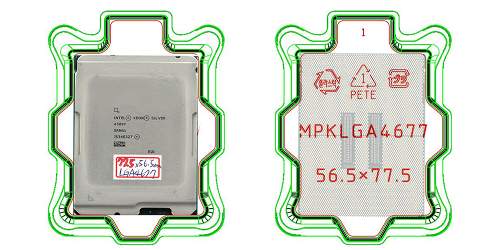 MPKLGA4677 plastic box for 1-count LGA4677 56.5x77.5 77.5x56.5